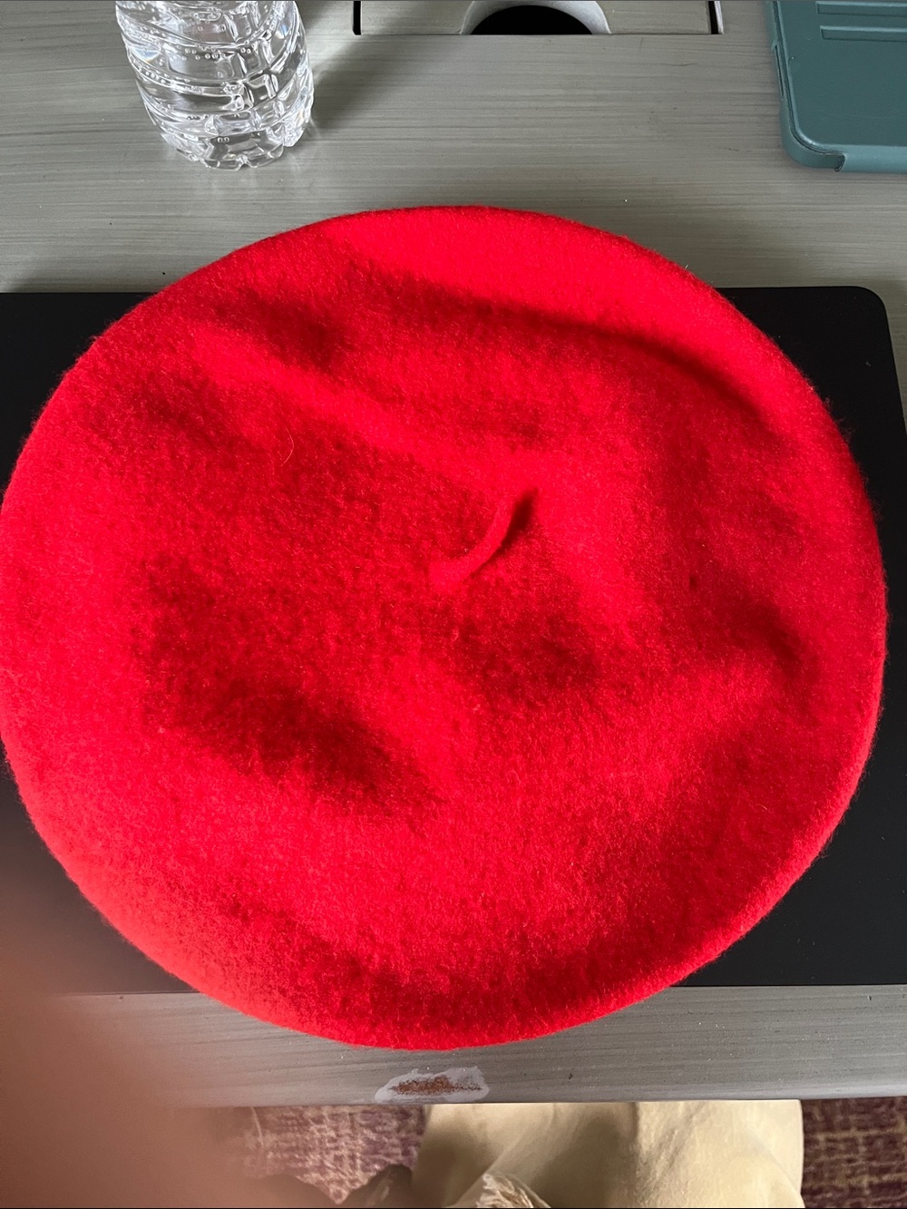 Knit Works Wool Tam Hat Red OS